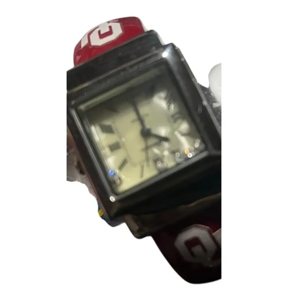 Set - 2 OU Watches Fossil Bracelet Watch & Geneva Bangle Watch Floating Crystals